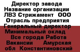 Директор завода › Название организации ­ ЛВЗ Стрижамент, ООО › Отрасль предприятия ­ Генеральный директор › Минимальный оклад ­ 1 - Все города Работа » Вакансии   . Амурская обл.,Константиновский р-н